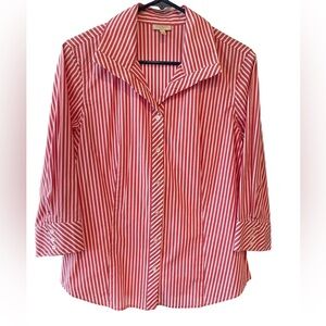 🔥🩷Talbot’s Petites size 12P striped blouse. 3/4 sleeve.  Like new condition!